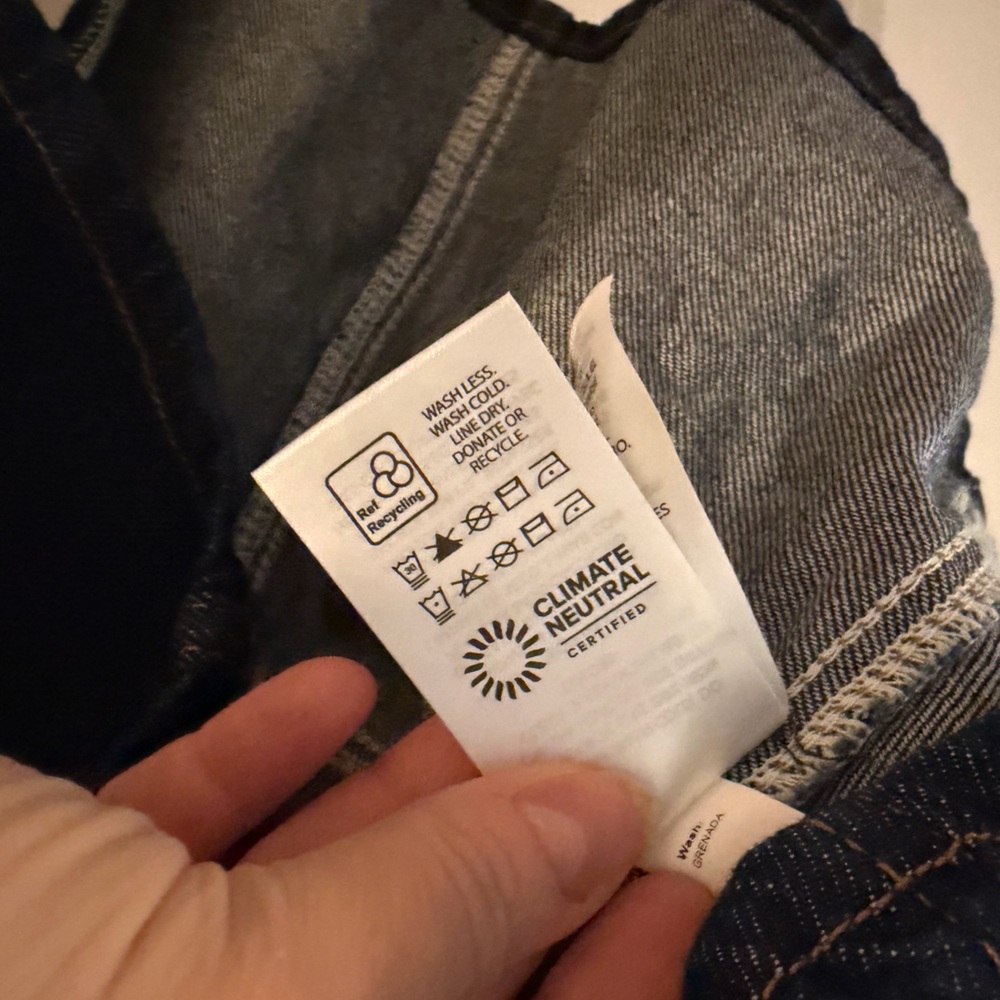 Reformation Dark Indigo Denim Zip-Front Peplum Tank - Picture 8 of 8